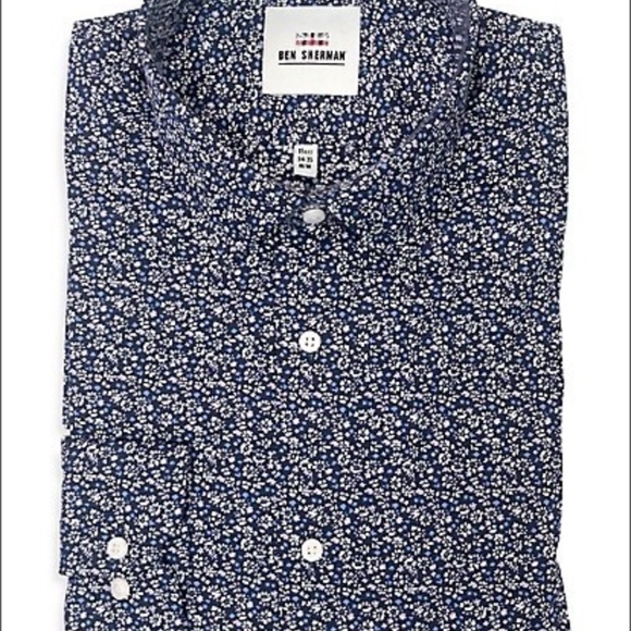 Ben Sherman Other - 🎉🎉HOST PICK🎉🎉 BEN SHERMAN Trim-Fit Wrinkle-Free Dress Shirt size 16.5 L NWT